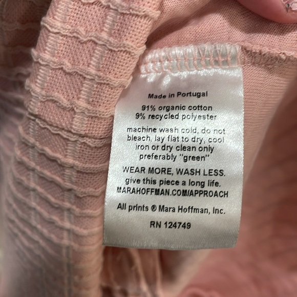 Mara Hoffman Pink Mariana Cotton-Blend Deep V-Neck Body Suit - Picture 4 of 8